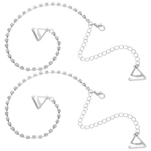  Women's Underwear Shoulder Strap Fashion Straps for Bras Rhinestone Elastic - Picture 1 of 12
