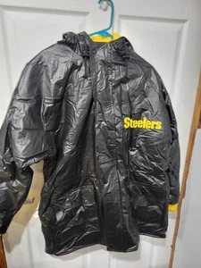 NFL Gameday Unisex Large Pittsburgh Steelers Heavy Duty Raincoat - Picture 1 of 9