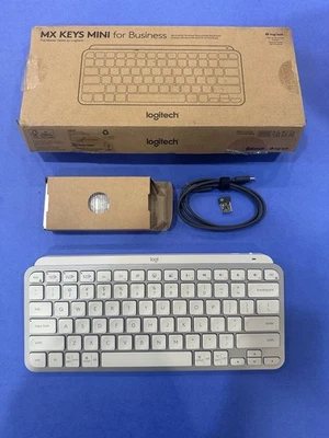 Logitech MX Keys Mini for Business Wireless Keyboard - Pale Gray w/ Box - Image 1 of 4