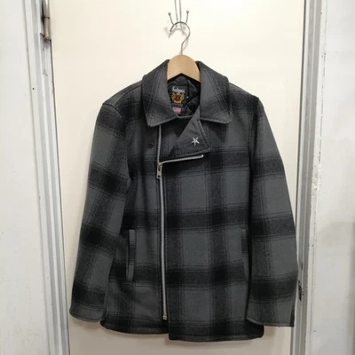 SCHOTT M Gray & Black Wool Riders Jacket Men’s Used - Image 1 of 4