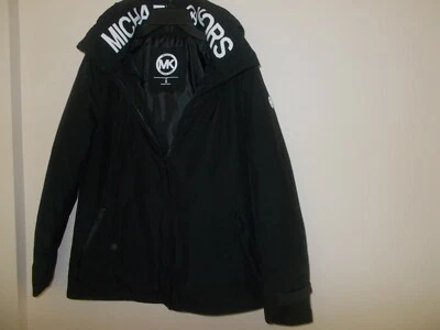 $190 Chaqueta Michael Kors Anorak Soft Shell Ligera Negra Logo talla S NUEVA Foto 1 de 4
