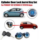 for PEUGEOT 107 CITROEN C1 TOYOTA Aygo Cylinder Door Lock barrel Key Set 05-14 .
