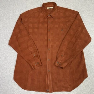 Tommy Bahama Shirt Mens XL Long Sleeve Silk Orange Hawaiian Tiki Camp Aloha - Picture 1 of 17