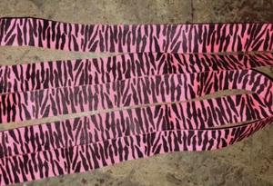 Pink black zebra animal print 10 yards Grosgrain Ribbon 7/8 USA SELLER Crafts - Picture 1 of 1