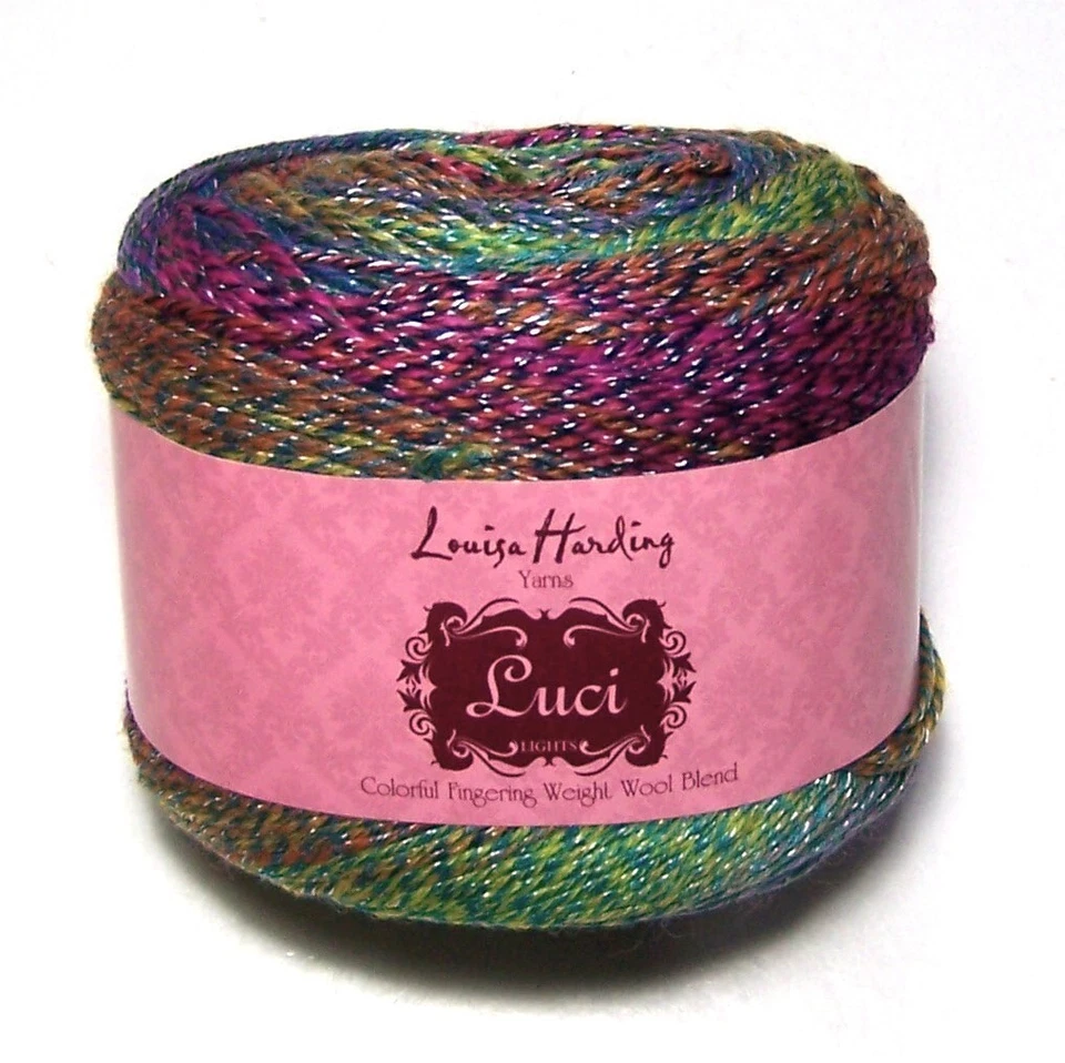 LOT of 5 balls Louisa Harding LUCI Wool Blend fingering yarn #04 ISOLA ROSSA - Image 1 of 1