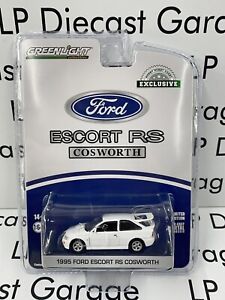 GREENLIGHT 1995 Ford Escort RS Cosworth White Hatchback 1:64 Diecast NEW