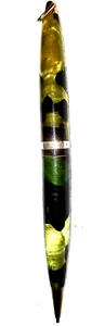 "SHEAFFER'S-Made in U.S.A" Fiocchi Perlati in Verde/Nero Anello-Matita/FUNZIONANTE - Foto 1 di 12