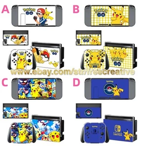 Pokemon Monster Nintendo Switch NS Joy-Con Dock PVC Skin Decal Sticker Wrap 01 - Afbeelding 1 van 6
