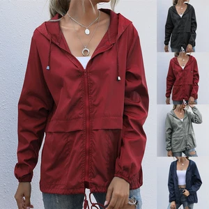 New Women Holiday Coat Cardigan Biker Zip Jacket Outwear Rain Forest Jacket Gift - Picture 1 of 13