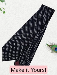 Modus Vivendi Silk Necktie, 59" X 4", Black/Lt. Gray, Geometric. NB-8 - Picture 1 of 6