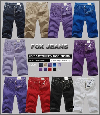 Pantalones Cortos FOX JEANS Para Hombre Chad Hasta la Rodilla Calce Estándar-10 Colores Foto 1 de 4