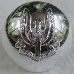 British Army:"SPECIAL AIR SERVICE STAYBRITE BUTTON"(Large, 26mm, SAS, 1970s Era) - Picture 1 of 4