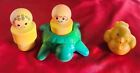 Vintage Little People Figurki z żółwiem i kaczką Jumbo Fisher Price Zabawki 1974