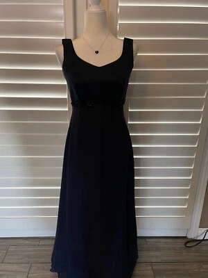 Vestido vintage azul marino con cuentas Foto 1 de 4