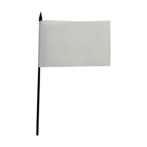 Bandera Blanca "4x6" / Bandera de Escritorio Blanca Sólida / Mini Bandera Palo Blanco - Imagen 1 de 1
