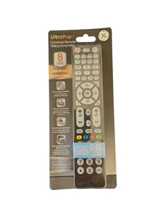 GE UltraPro Universal Remote Big Buttons 8 Device Smart TV LED Backlit 40069 NIP - Picture 1 of 2