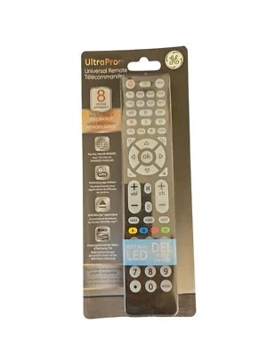 GE UltraPro Universal Remote Big Buttons 8 Device Smart TV LED Backlit 40069 NIP - Image 1 of 2