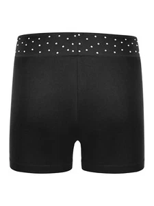 Kids Girls 2 Piece Sports Outfit Mock Neck Shorts Booty Crop Top Jazz Dance - Picture 1 of 82