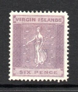 British Virgin Islands, 6d dull violet,  SG 38,  MNG,  1887-89