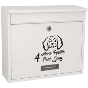 Sticker Boite aux Lettres Personnalisé -- Modèle Cavalier King Charles -- - Foto 1 di 2