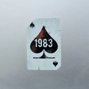 1983 Year Dated Ace of Spades Card Vinyl Sticker Decal For Car Helmet 55x83mm - Picture 1 of 1