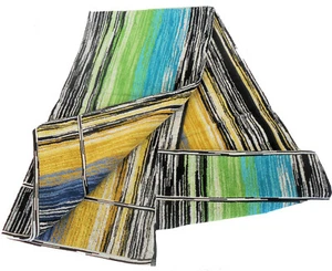 MISSONI HOME TELO mare DOCCIA 100x150cm cotone strisce decorative STANLEY 170 - Picture 1 of 9