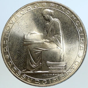 1953 PORTUGAL 25 Years Financial Reform VINTAGE Silver 20 Escudos Coin i113188 - Picture 1 of 2