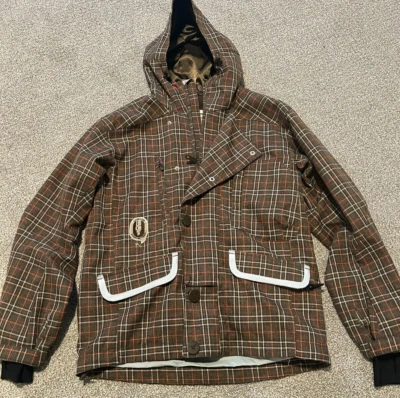 Quiksilver Mathieu Crepel 10K waterproof Snowboard Jacket Men’s Small Brown Ski - Image 1 of 4