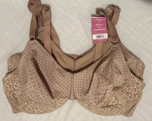 NWT 2 Piece Set Olga by Warner's OG05001O Bra Beige Solid & Beige Polka Dot 42D - Picture 1 of 3