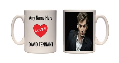 XPRES I Love David Tennant Mug Personalised Mug Free UK Shipping