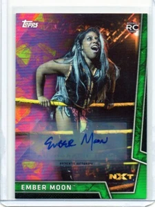 2018 Topps WWE Women's Division Member Moon Green Rookie RC automático/150 - Imagen 1 de 2