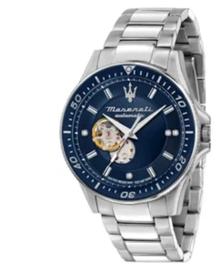 Maserati Sfida Men's Watch R8823140007 Automatic Stainless Steel Silver 44mm - Imagen 1 de 3