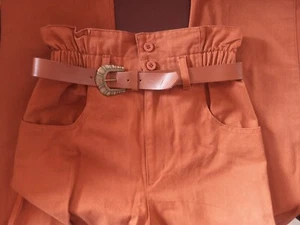 New Old Stock Vintage Bonjour Earth Tone Pants With Belt Size 5/6 NWT - Picture 1 of 7