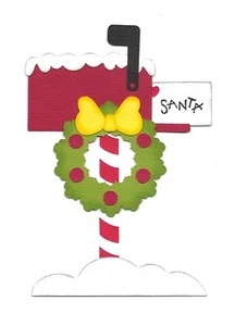 PREMADE SCRAPBOOK-PAPER PIECING-CHRISTMAS-HOLIDAY-KIDS-LETTERS TO SANTA MAILBOX - Picture 1 of 1