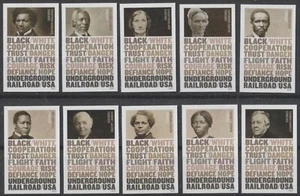 USA Sc. 5843b (F) Underground Railroad 2024 MNH 10 singles **NO DIE CUTS** - Picture 1 of 1