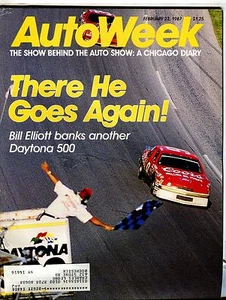 AutoWeek Magazine February 23 1987 BIll Elliott EX w/ML 021617jhe - Picture 1 of 1