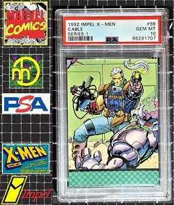 1992 Impel X-Men Series 1 - #98 Cable Danger Room - PSA 10 GEM MINT - Picture 1 of 4