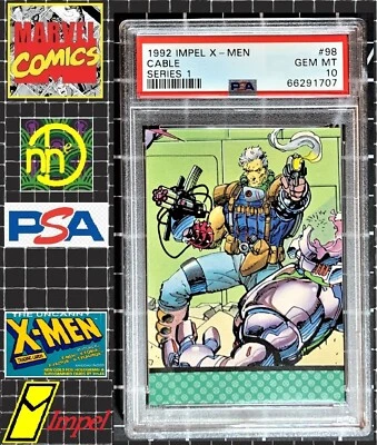 1992 Impel X-Men Series 1 - #98 Cable Danger Room - PSA 10 GEM MINT - Image 1 of 4