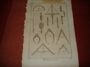 1700 DIDEROT D'ALEMBERT MARMOR WERKZEUGE MARMOR PL.XIV - Bild 1 von 1