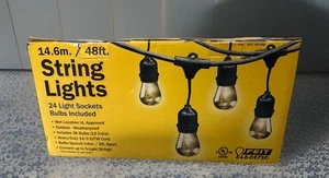 Feit Electric Commercial 48ft 11W Indoor Outdoor Weatherproof 24 String Lights - Picture 1 of 4