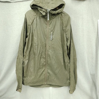 Jaqueta de chuva Bass Pro Shop masculina de náilon verde com capuz tamanho médio - Imagem 1 de 4