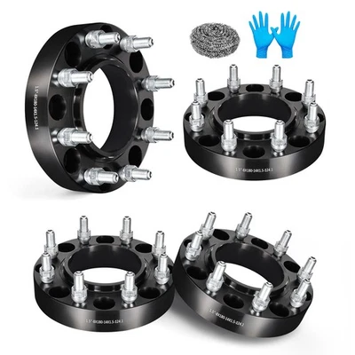 4Pcs 8X180 1.5 inch Wheel Spacers Hubcentric 14x1.5 For Chevy GMC Sierra 3500 HD Foto 1 de 4