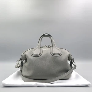 GIVENCHY BB05095025 GREY LEATHER NIGHTINGALE MICRO SIZE 2WAY - Picture 1 of 7