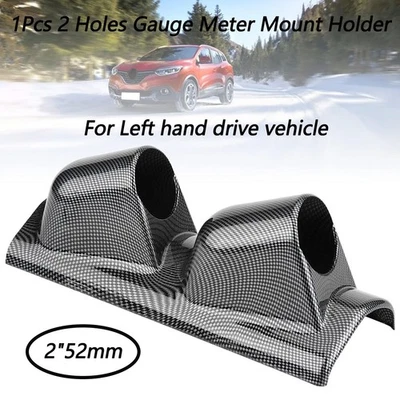 Controlador izquierdo de 2" 52 mm de fibra de carbono aspecto un pilar pod soporte de calibre de 2 orificios duradero*1 Foto 1 de 4