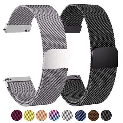 Magnet Milanese Loop Edelstahl Armband 18mm 20mm 22mm Breite Ersatz Uhrenarmband - Bild 1 von 4