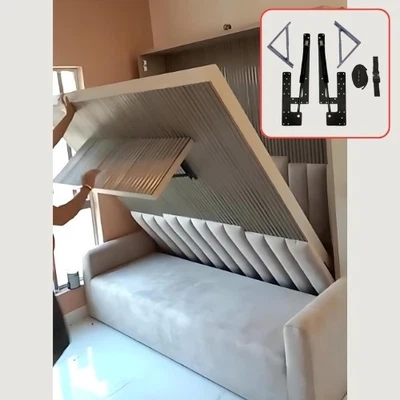 Accesorios de cama de pared vertical de cinta tamaño doble atención al cliente en línea Foto 1 de 4