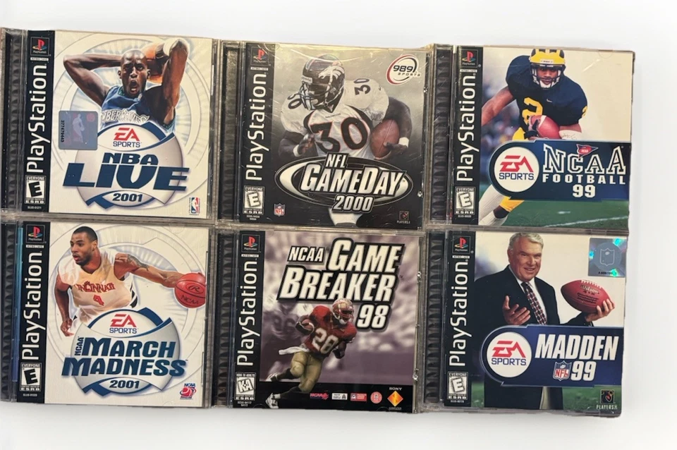 PlayStation 1 Mixed Sports Game Lot PS1 6 Games Tested Works - Image 1 of 1