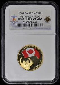 2007 CANADA OLYMPICS 8-COIN SET G$75 & S$1 NGC PR69DCAM - Picture 1 of 9