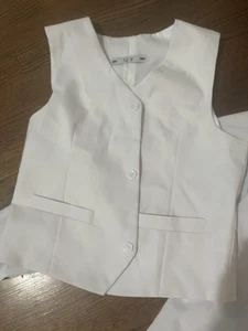 BOY'S Dress Suit BOW TIE Solid Color BowTie Set for Suit 4 Piece White - Picture 1 of 4