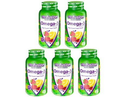 5 Packs Vitafusion Omega 3 Gummies 120 Count Each - Image 1 of 4